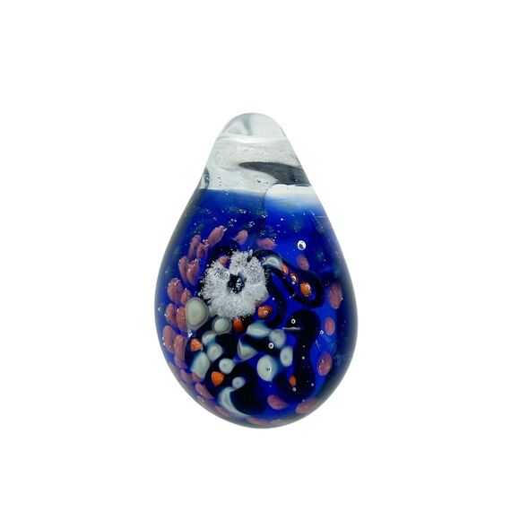 Vintage Handcrafted Glass Teardrop Pendant - Picture 7 of 8